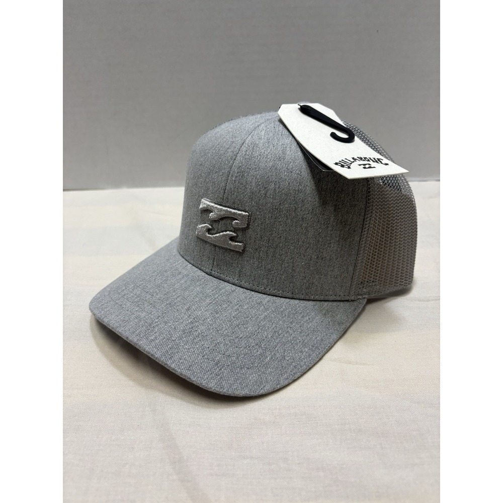 NEW Billabong All Day Trucker Hat Cap Grey Classic Mesh Back Snap O/S NWT